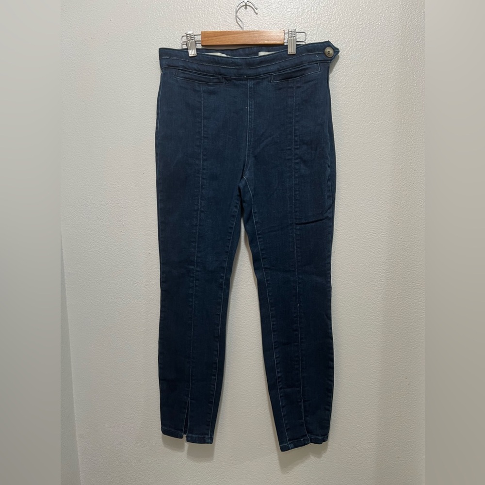 Pilcro and the letterpress high-rise skinny jeans size 28 side zippers anthro